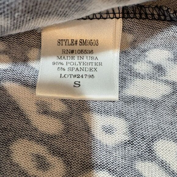 Travel Elements M Blue Animal Print Cardigan Women Open Front Boho Resort Wear - Picture 4 of 7